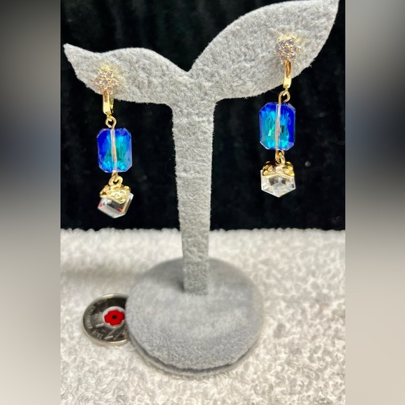 ⭐️🎁OMG the most gorgeous colour-Swarovski earrings-rhinestone - Picture 11 of 12
